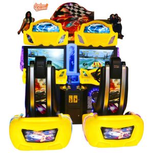 HOT SALES 32 INCH RACING CAR SIMULATOR GAME TWO PLAYER COIN OPERATED GAME MACHINE