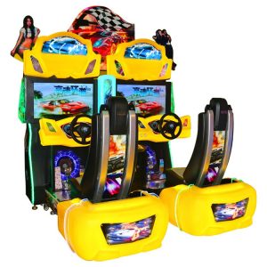 HOT SALES 32 INCH RACING CAR SIMULATOR GAME TWO PLAYER COIN OPERATED GAME MACHINE