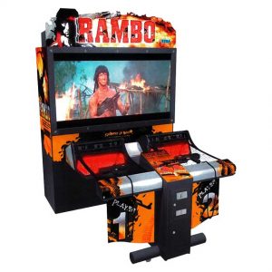 55INCH EXCITING RAMBO COIN OPERATED SIMULATOR SHOOTING ELECTRONIC ARCADE GAME MACHINE