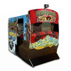 PIRATE SHIP SHOOTING 55 LCD SCREEN SIMULATOR GAME MACHINE TWO PLAYER COIN OPERATED MACHINE